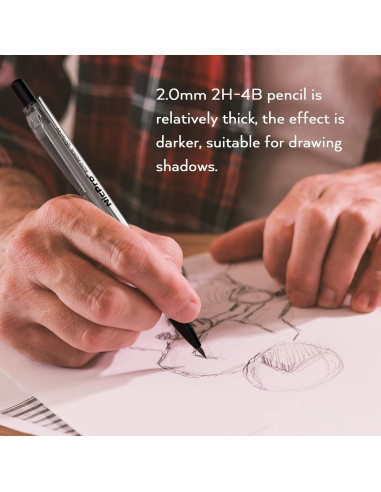 Conjunto de lápices mecánicos Nicpro 31 piezas 0.3-0.9mm