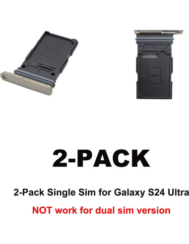 Bandeja de Tarjeta SIM Individual BATLABB para Galaxy S24 Ultra - 2 Pcs Violeta Titanio