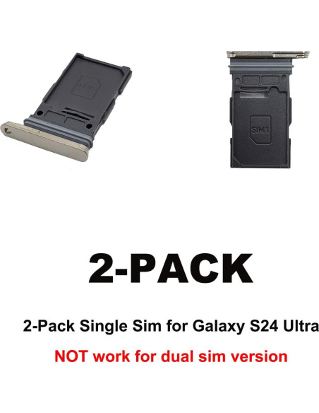 Bandeja de Tarjeta SIM Individual BATLABB para Galaxy S24 Ultra - 2 Pcs Violeta Titanio