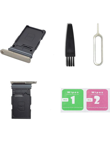 Bandeja de Tarjeta SIM Individual BATLABB para Galaxy S24 Ultra - 2 Pcs Violeta Titanio