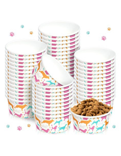 Cuencos Desechables para Perros Mifoci 100 Pcs 355 ml