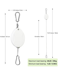 Soporte Retráctil para Plantas ZUZUAN - Paquete de 3, Blanco 2