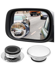 Espejo de Punto Ciego JinRui-T Redondo 5 cm con Ventosa Plata 2