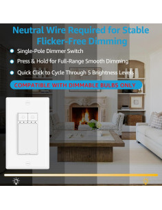 Interruptor Regulable KRYNTO 2 Pack 150W LED/CFL 600W Incandescente 2