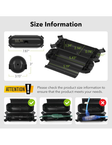 Cubierta de Seguridad para Cables de Extensión BN-LINK 3-Pack IP44