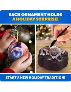 Kit de Adorno Navideño Blue Marble - 4 Excavaciones de Gemas y Dinosaurios 2