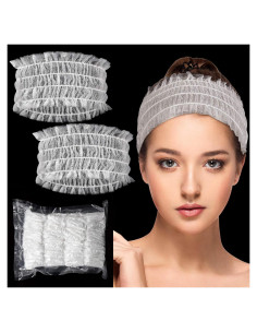 Diademas Desechables para Spa Chuangdi 100 Piezas Blancas