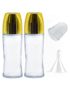 2 Botellas de Aceite Esencial de Vidrio 50ml LNYMZD con Rodillo