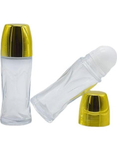 2 Botellas de Aceite Esencial de Vidrio 50ml LNYMZD con Rodillo 2