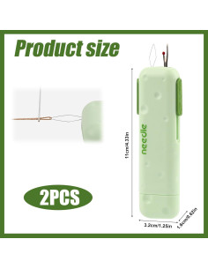 2 Piezas Enhebradores Automáticos 3 en 1 Gosknor Verde 2