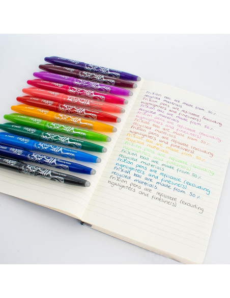 Bolígrafo Rollerball Borrable Pilot Frixion Heat 0.7mm - 3 Unidades Negro