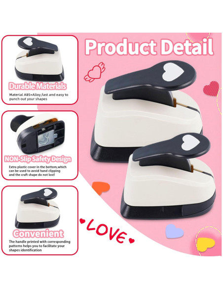 Juego de Perforadoras de Corazón HKKYO - 3 Tamaños