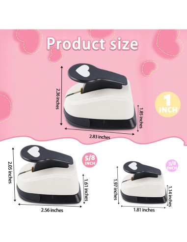 Juego de Perforadoras de Corazón HKKYO - 3 Tamaños