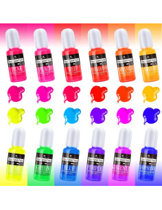 Pasta de Pigmento Neón DecorRom 12 Colores 10g para Resina 2