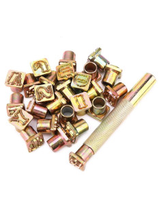 Juego de Sellos de Letras y Números de Metal 13mm Ichiiasavtry