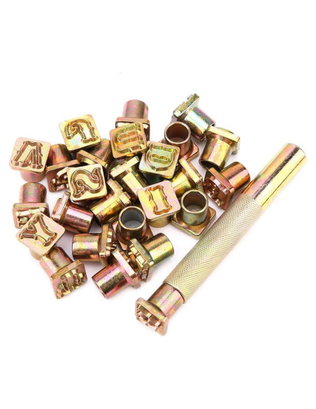 Juego de Sellos de Letras y Números de Metal 13mm Ichiiasavtry