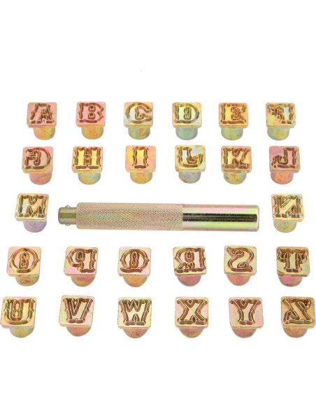 Juego de Sellos de Letras y Números de Metal 13mm Ichiiasavtry