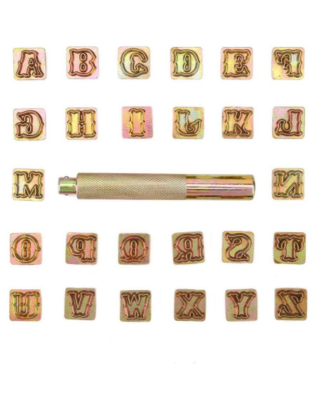 Juego de Sellos de Letras y Números de Metal 13mm Ichiiasavtry