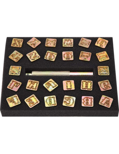 Juego de Sellos de Letras y Números de Metal 13mm Ichiiasavtry