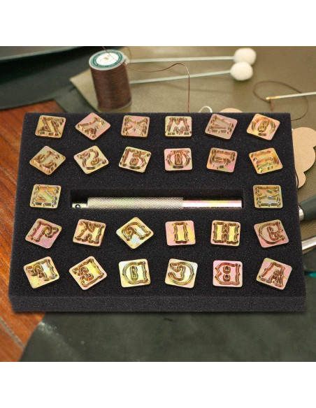 Juego de Sellos de Letras y Números de Metal 13mm Ichiiasavtry