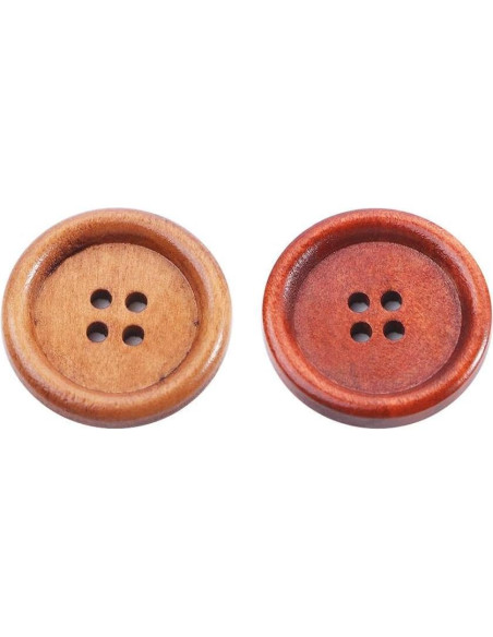 Botones Redondos de Madera Kopida 40 Pcs 25mm Duraderos