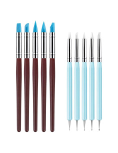 10 Herramientas de Escultura de Arcilla ABSOK - Silicona y Aluminio