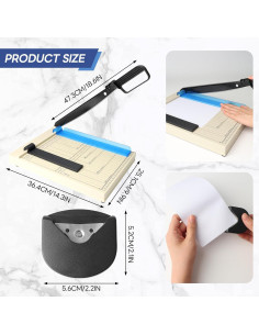 Cortadora de Papel DWSFADA A4 con Cuchilla de Titanio 30.48 cm 2