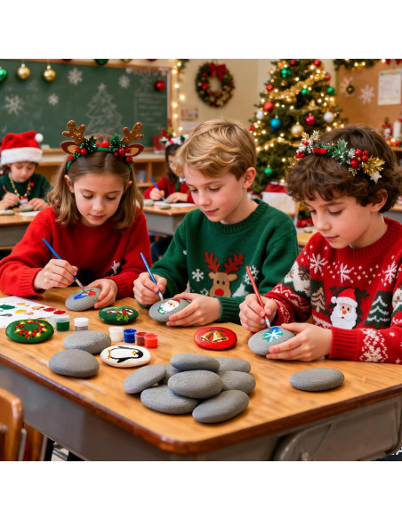 Simetufy Rocas para Pintar 40 Piezas 8.4-11.4 cm Suaves