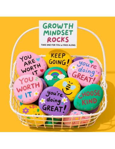 Simetufy Rocas para Pintar 40 Piezas 8.4-11.4 cm Suaves