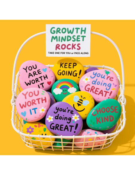 Simetufy Rocas para Pintar 40 Piezas 8.4-11.4 cm Suaves