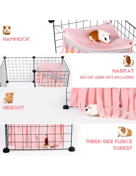 Escondite Esquinero para Cobayas ONEJU Rosa 43.9x32x32 cm