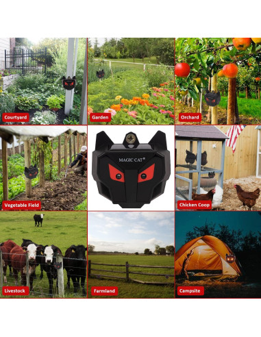 Repelente de Animales Solar MAGIC CAT AR17S Impermeable