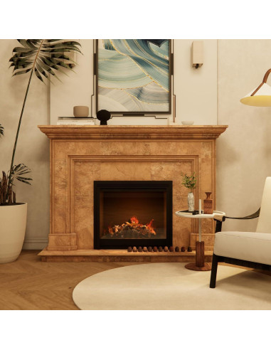 Troncos de Chimenea de Gas Heyfurni - 6 Piezas Cerámica Piña