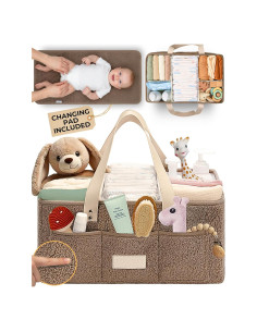Organizador de Pañales Toodly con Almohadilla Cambiadora Taupe