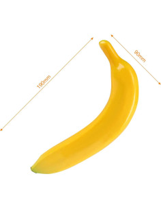 6 Plátanos Artificiales Amarillos Kesoto Decoración Realista 2