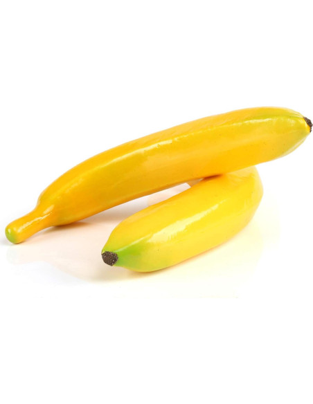 6 Plátanos Artificiales Amarillos Kesoto Decoración Realista