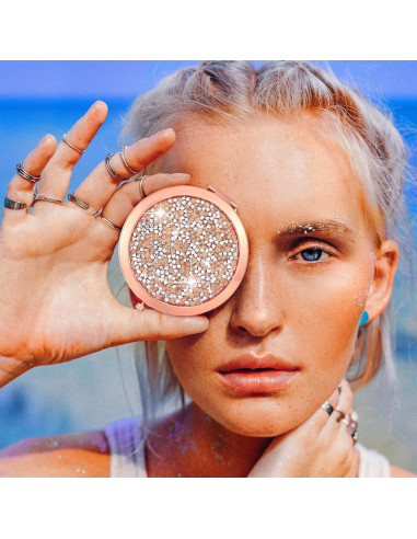 Set de 6 Espejos de Bolsillo Yulejo Rosa Dorado 6.99 cm