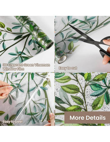 Película de Privacidad para Ventanas ADD.HERES Vineman Verde 75x200cm