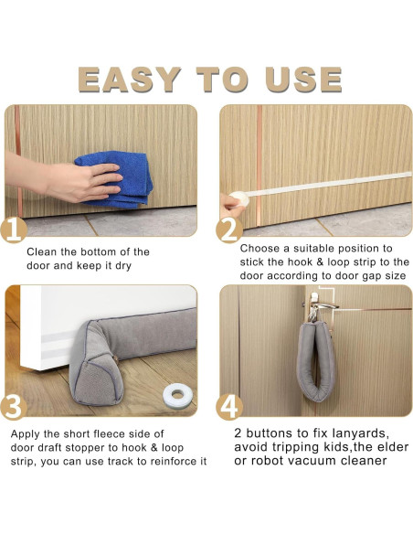 Tope de Draft Gris Fivebop 96.52 cm Bloqueador de Ruido