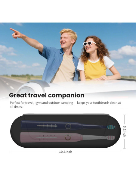 Funda de Viaje para Cepillo de Dientes Eléctrico iTOKGOK - Silicona Negra