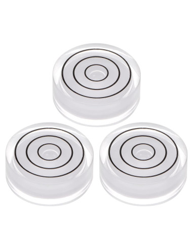 Niveles de Burbuja Circulares HARFINGTON 32mm 3pcs Blanco