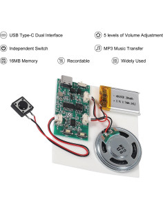 Módulo de Sonido UMLIFE 16MB con Altavoz y USB Tipo-C 2