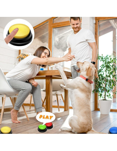 Botón de Grabación de Voz para Entrenamiento de Mascotas - Weewooday - 4 Paquetes