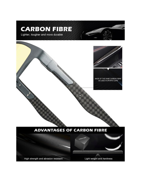 Gafas de Luz Azul ANYLUV Fibra de Carbono Gunmetal 65% Bloqueo