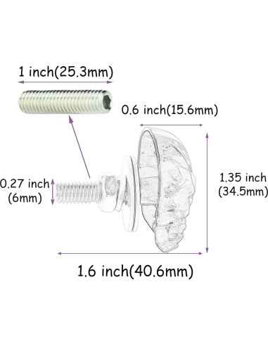 Tornillos Antirrobo para Placa de Licencia Temzzer 4 PCS Negro