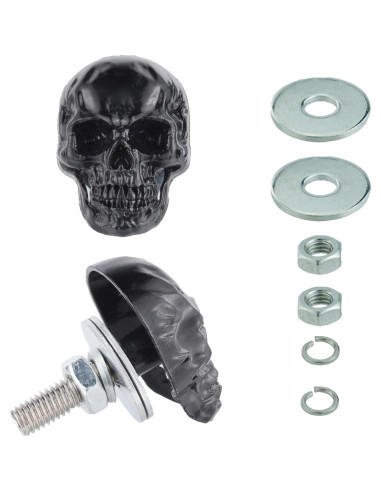 Tornillos Antirrobo para Placa de Licencia Temzzer 4 PCS Negro