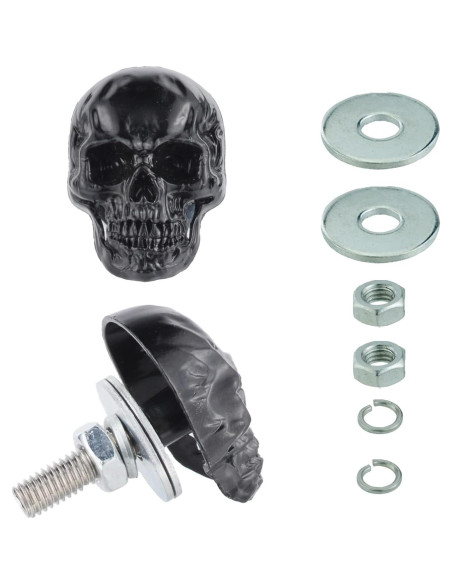 Tornillos Antirrobo para Placa de Licencia Temzzer 4 PCS Negro