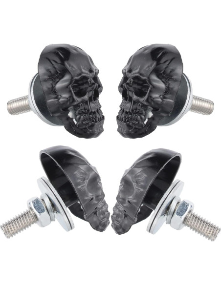 Tornillos Antirrobo para Placa de Licencia Temzzer 4 PCS Negro