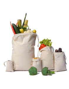 Bolsas de Muselina 100% Algodón Orgánico - 10 Piezas 5x7 cm