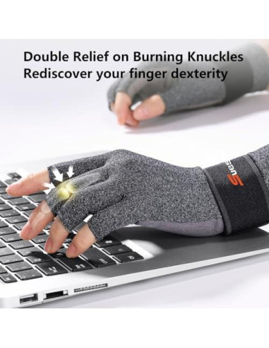Guantes de Artritis SueStar con Soporte para Muñeca y Agarre Antideslizante